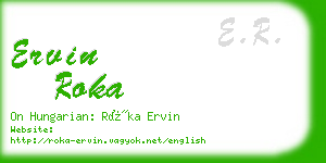 ervin roka business card